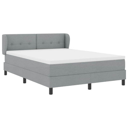 Letto a molle con testiera Grigio chiaro 160 x 200 cm Tessuto | homemem39