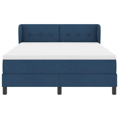 Letto a molle con testiera Blu 160 x 200 cm Tessuto | homemem39