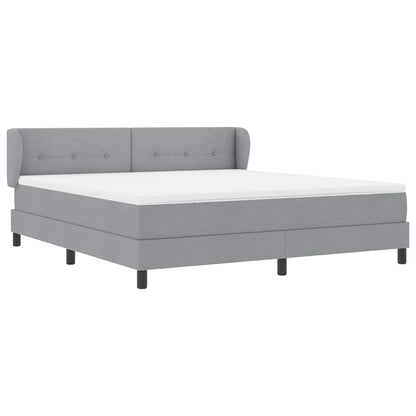 Letto a molle con testiera Grigio chiaro 180 x 200 cm Tessuto | homemem39