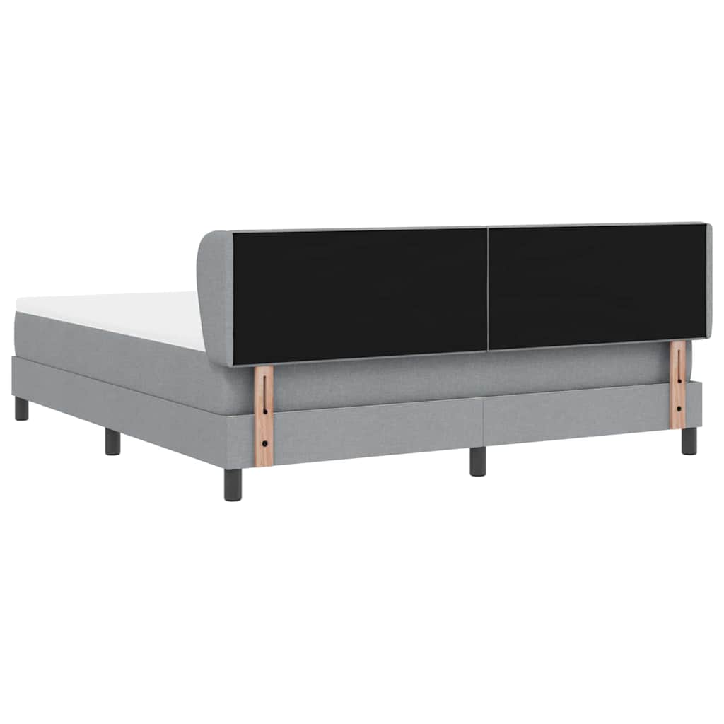 Letto a molle con testiera Grigio chiaro 180 x 200 cm Tessuto | homemem39