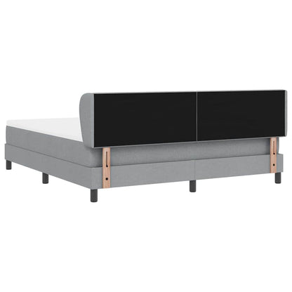 Letto a molle con testiera Grigio chiaro 180 x 200 cm Tessuto | homemem39