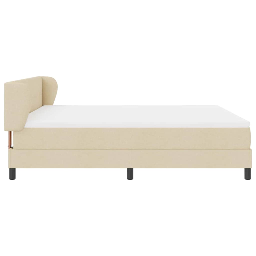 Letto a molle con testiera Crema 180 x 200 cm Tessuto | homemem39
