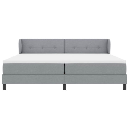 Letto box spring con materasso Grigio chiaro 200 x 200 cm