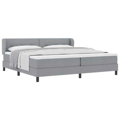 Letto box spring con materasso Grigio chiaro 200 x 200 cm