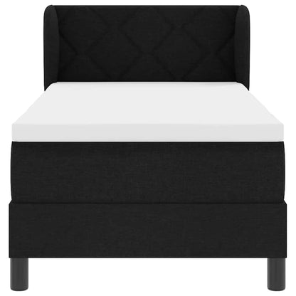Letto a molle con testiera Nero 80 x 200 cm Tessuto | homemem39