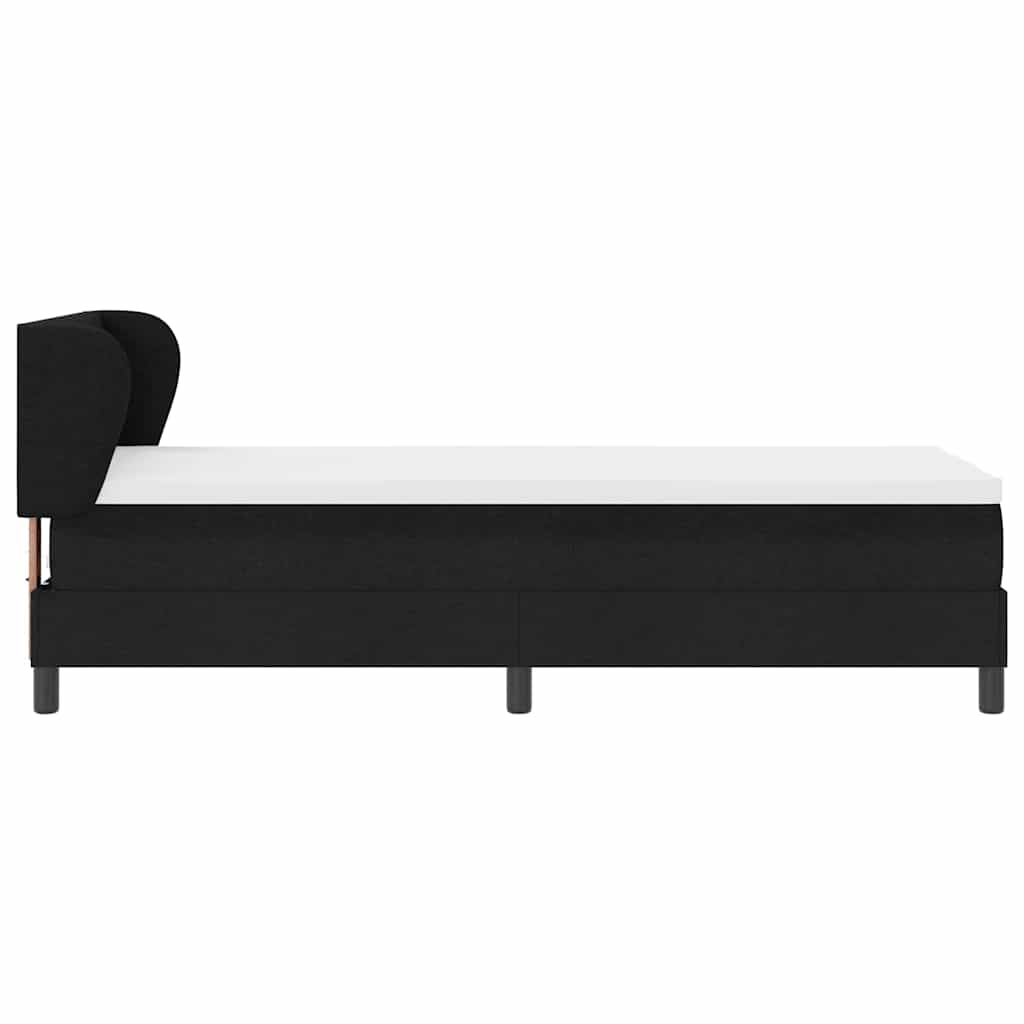 Letto a molle con testiera Nero 80 x 200 cm Tessuto | homemem39