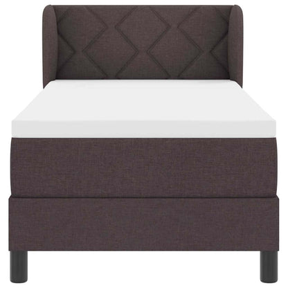 Letto box spring con materasso Marrone scuro 80 x 200 cm - homemem39