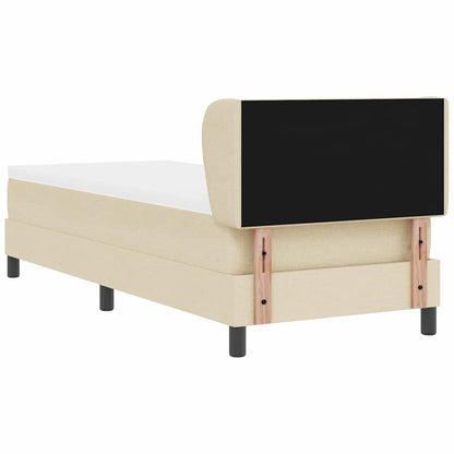 Letto a molle con testiera Crema 80 x 200 cm Tessuto | homemem39