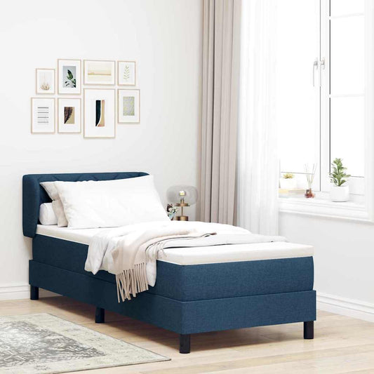 Letto a molle con testiera Blu 80 x 200 cm Tessuto - homemem39