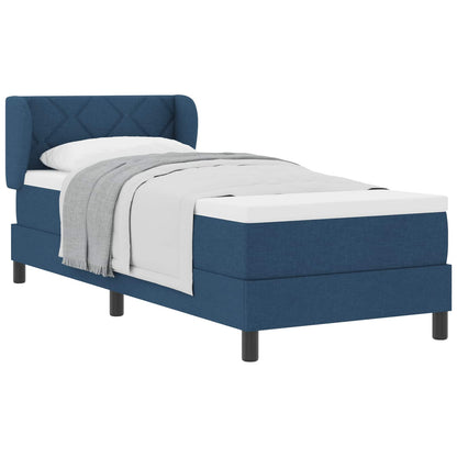 Letto a molle con testiera Blu 80 x 200 cm Tessuto | homemem39