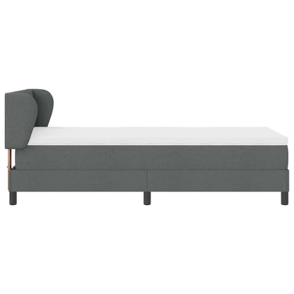 Letto a molle con materasso Grigio scuro 90 x 190 cm Tessuto