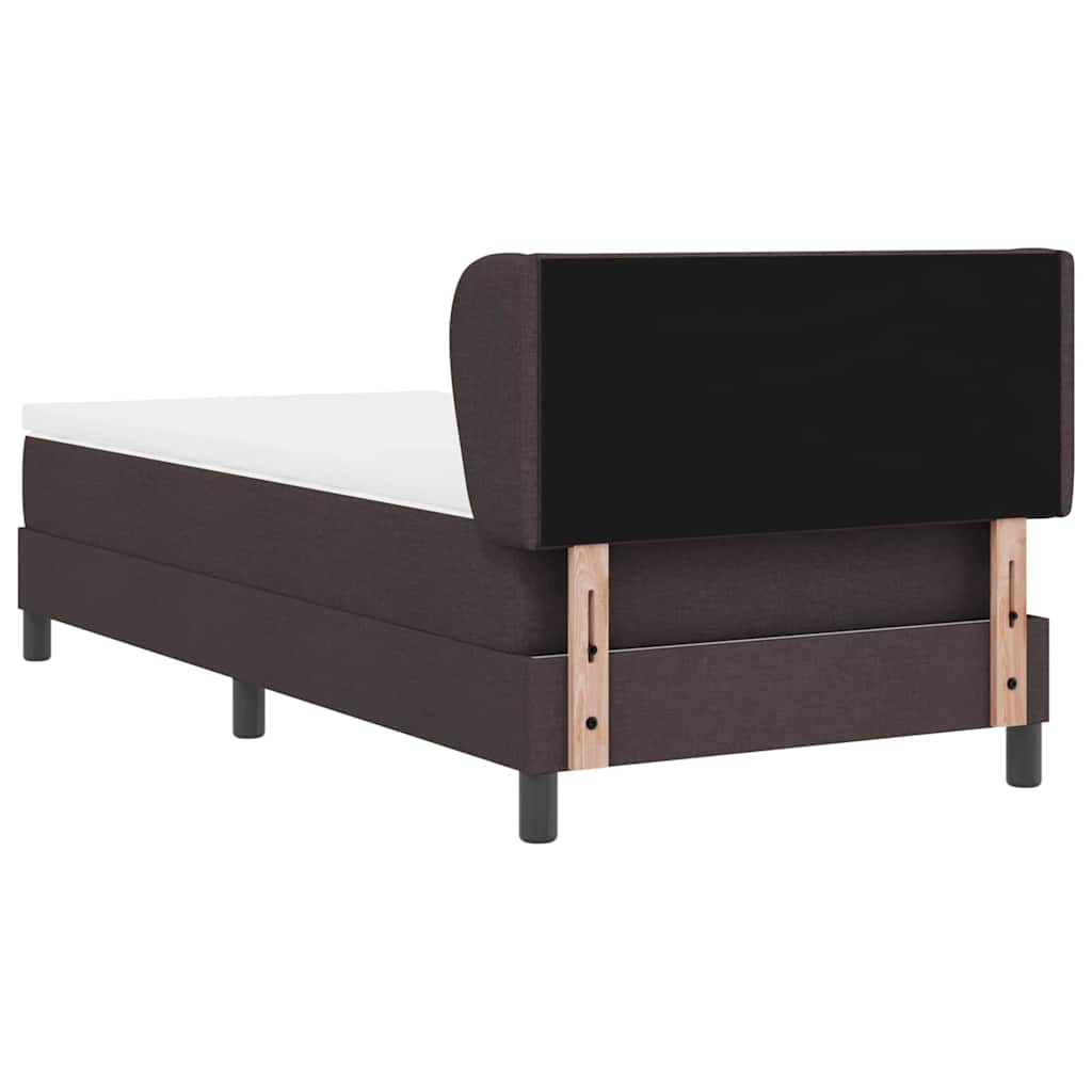 Letto box spring con materasso Marrone scuro 90 x 190 cm