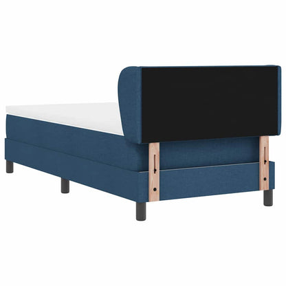 Letto box spring con materasso Blu 90 x 190 cm Tessuto