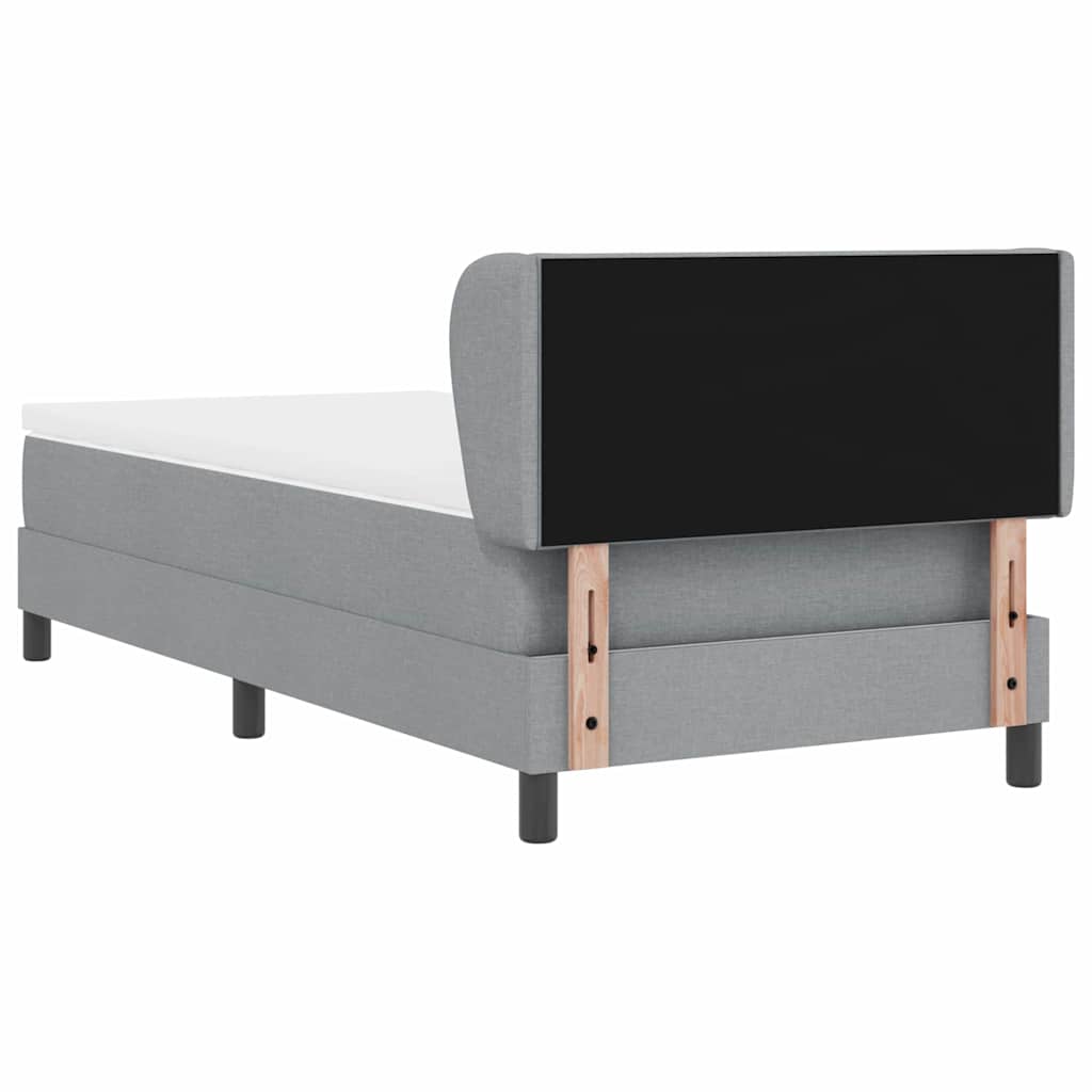 Letto a molle con testiera Grigio chiaro 90 x 200 cm Tessuto | homemem39