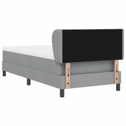 Letto a molle con testiera Grigio chiaro 90 x 200 cm Tessuto | homemem39