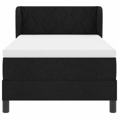 Letto a molle con testiera Nero 100 x 200 cm Tessuto | homemem39