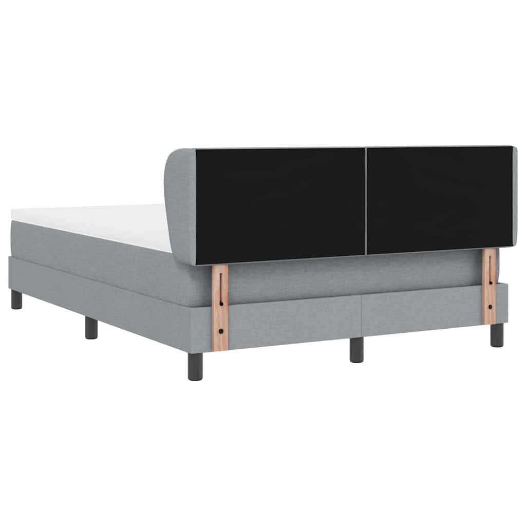 Letto box spring con materasso Grigio chiaro 140 x 190 cm
