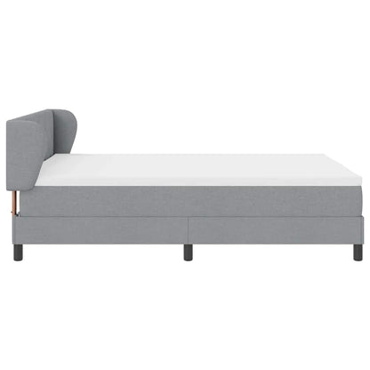 Letto box spring con materasso Grigio chiaro 140 x 190 cm