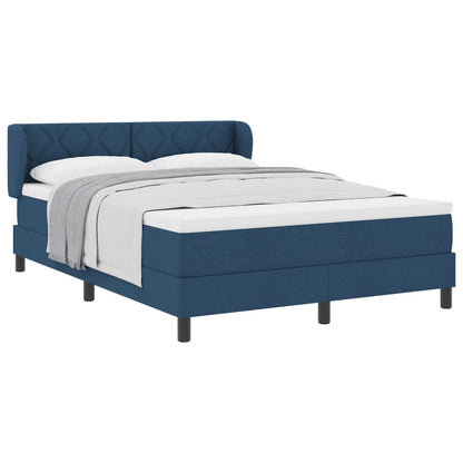 Letto a molle con testiera Blu 140 x 190 cm Tessuto | homemem39