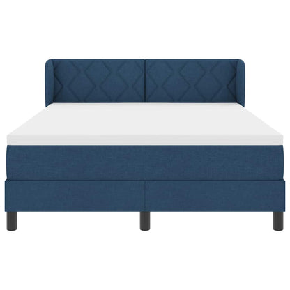 Letto a molle con testiera Blu 140 x 190 cm Tessuto | homemem39
