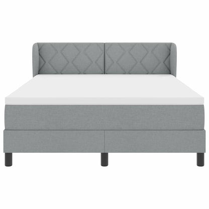 Letto box spring con materasso Grigio chiaro 140 x 200 cm