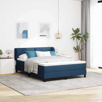 Letto a molle con testiera Blu 140 x 200 cm Tessuto | homemem39