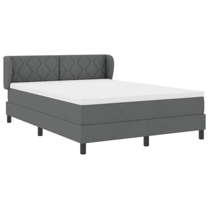 Letto a molle con materasso Grigio scuro 160 x 200 cm Tessuto