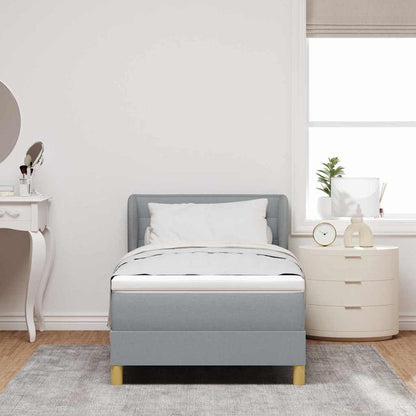 Letto a molle con materasso Grigio chiaro 80 x 200 cm Tessuto | homemem39