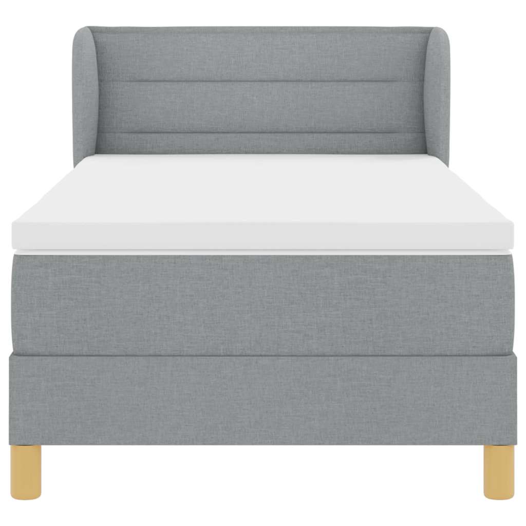 Letto a molle con materasso Grigio chiaro 80 x 200 cm Tessuto | homemem39