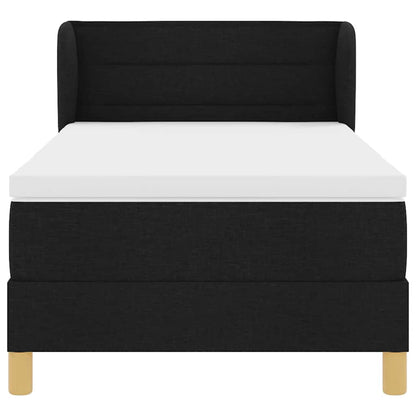 Letto a molle con materasso crema 90x200 cm Nero 80 x 200 cm