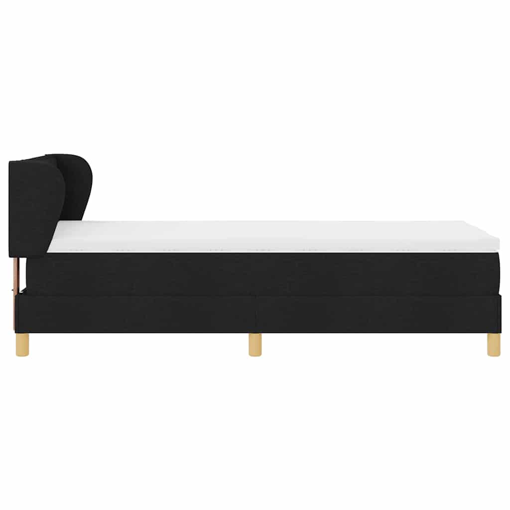 Letto a molle con materasso crema 90x200 cm Nero 80 x 200 cm