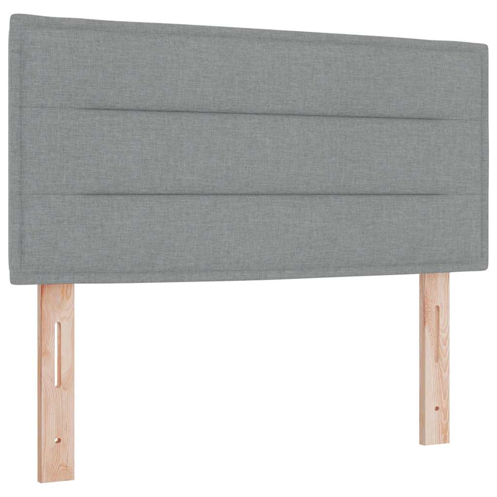 Letto a molle con materasso crema 90x200 cm Grigio chiaro
