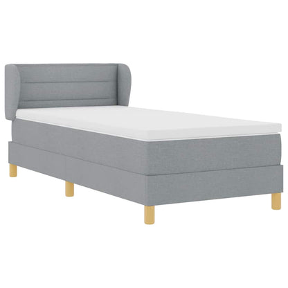 Letto a molle con materasso crema 90x200 cm Grigio chiaro