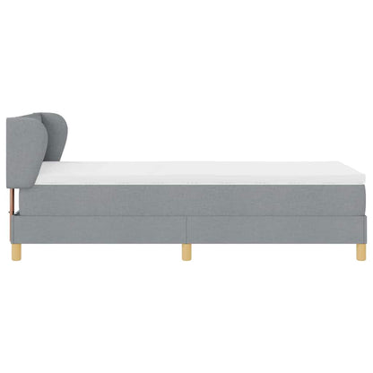 Letto a molle con materasso crema 90x200 cm Grigio chiaro