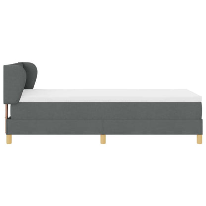 Letto a molle con materasso Grigio scuro 90 x 190 cm Tessuto | homemem39