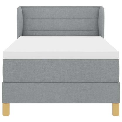 Letto a molle con materasso crema 90x200 cm Grigio chiaro