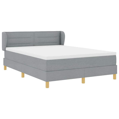 Letto a molle con materasso Grigio chiaro 140 x 190 cm Tessuto | homemem39