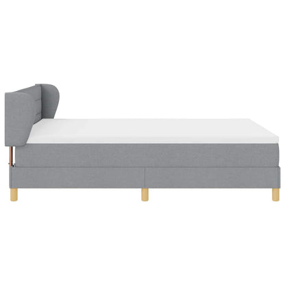 Letto a molle con materasso Grigio chiaro 140 x 190 cm Tessuto | homemem39