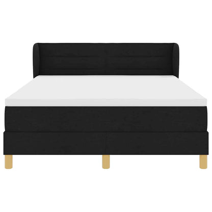 Letto a molle con materasso Nero 140 x 190 cm Tessuto | homemem39
