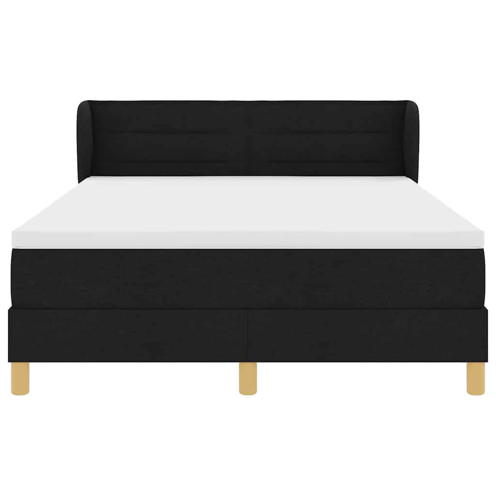 Letto a molle con materasso Nero 140 x 200 cm Tessuto | homemem39