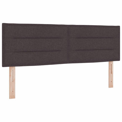 Letto a molle con materasso Marrone Scuro 140 x 200 cm Tessuto