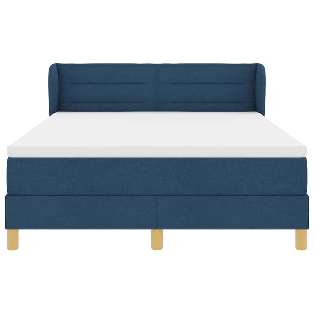 Letto a molle con materasso Blu 140 x 200 cm Tessuto | homemem39