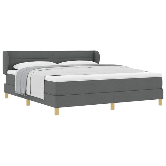 Letto a molle con materasso Grigio scuro 180 x 200 cm Tessuto | homemem39