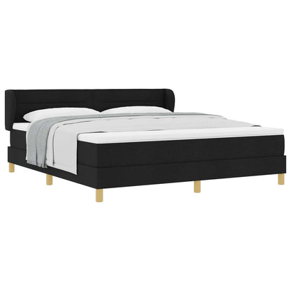 Letto a molle con materasso Nero 180 x 200 cm Tessuto | homemem39