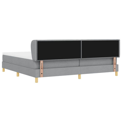 Letto a molle con materasso Grigio chiaro 200 x 200 cm Tessuto | homemem39