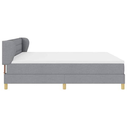 Letto a molle con materasso Grigio chiaro 200 x 200 cm Tessuto | homemem39