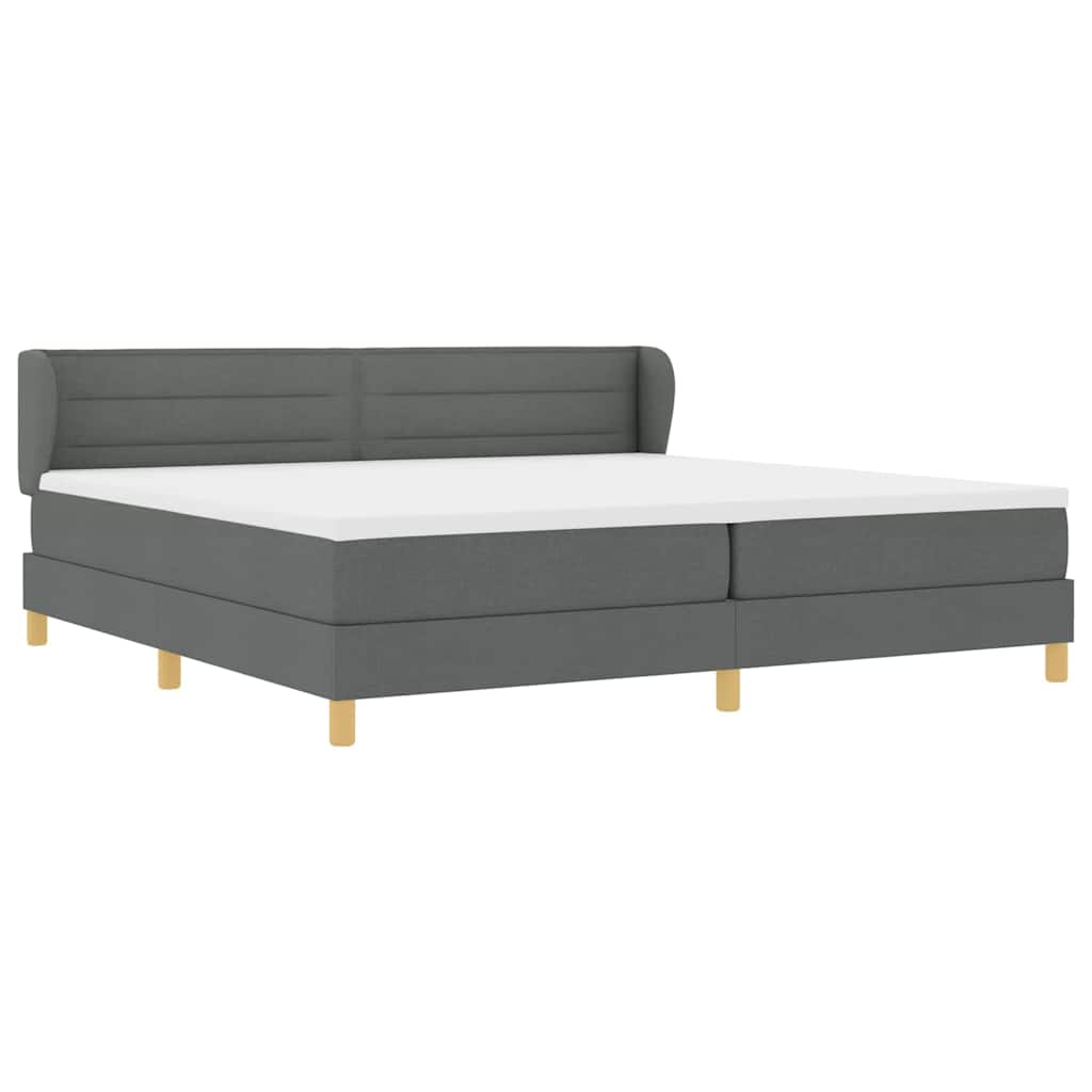 Letto a molle con materasso crema 90x200 cm Grigio scuro