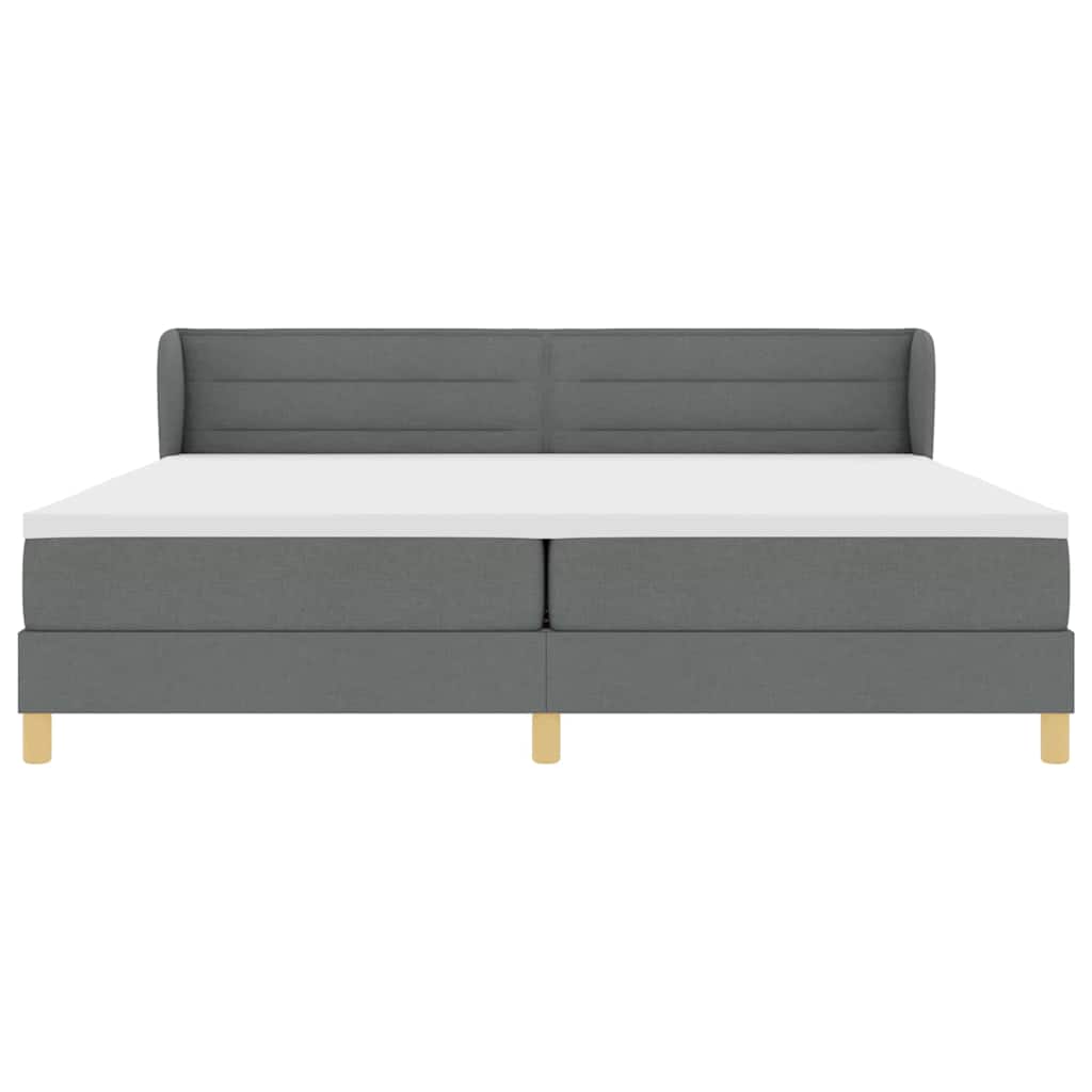 Letto a molle con materasso crema 90x200 cm Grigio scuro