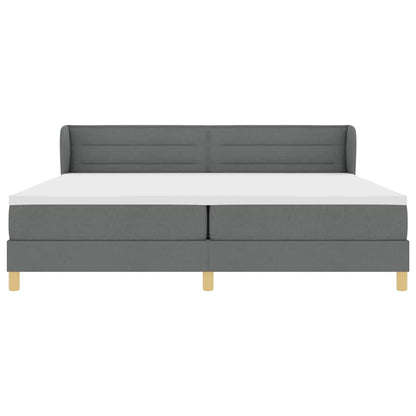 Letto a molle con materasso crema 90x200 cm Grigio scuro