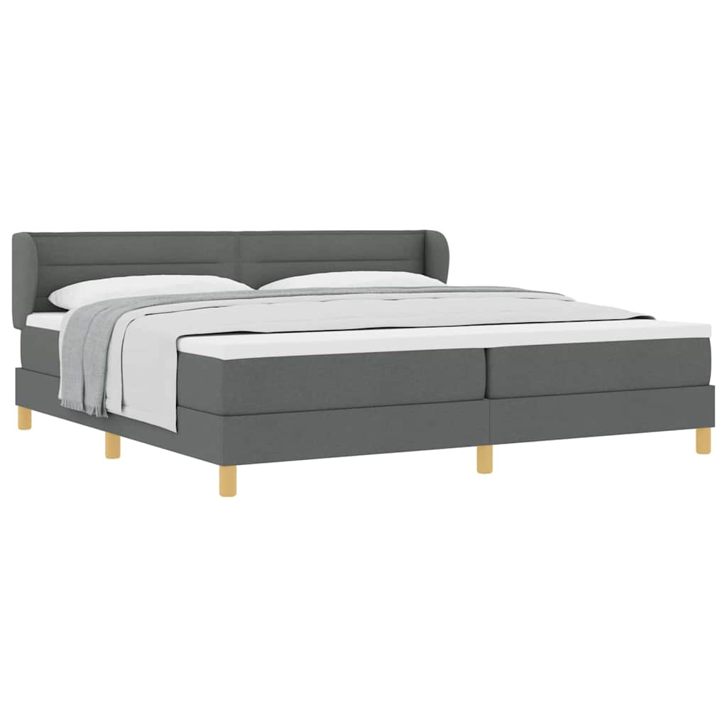 Letto a molle con materasso crema 90x200 cm Grigio scuro